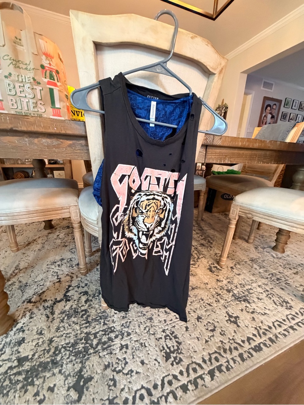 Zenana Outfitters Black Tank with Tiger Graphic